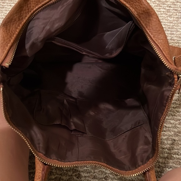 H&M Brown Leather Tote Bag with Shoulder Strap - Picture 3 of 4